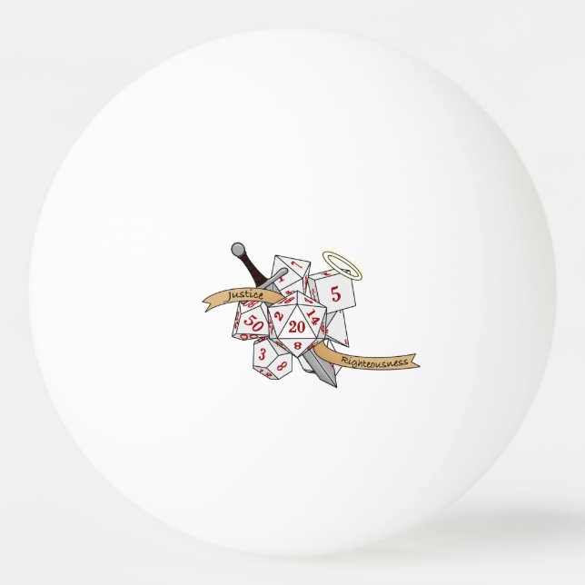 Paladin Dice Design Tischtennisball (Vorderseite)