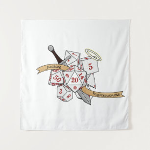 Paladin Dice Design Wandteppich
