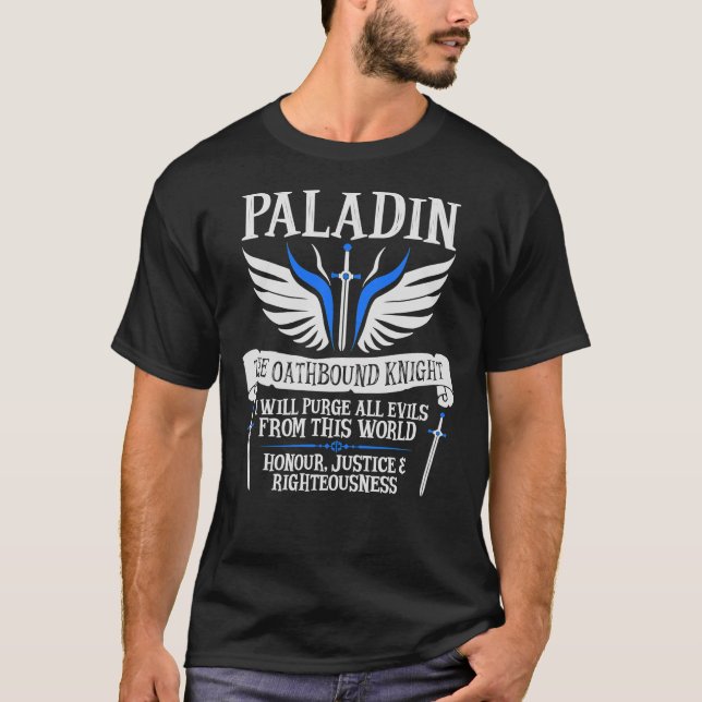 PALADIN, DIE OATHBOUND KNIGHT- Dungeons & amp; Zie T-Shirt (Vorderseite)