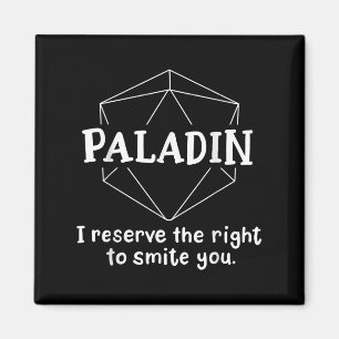 Paladin Funny Character Joke Roleplay Games Rpg Magnet