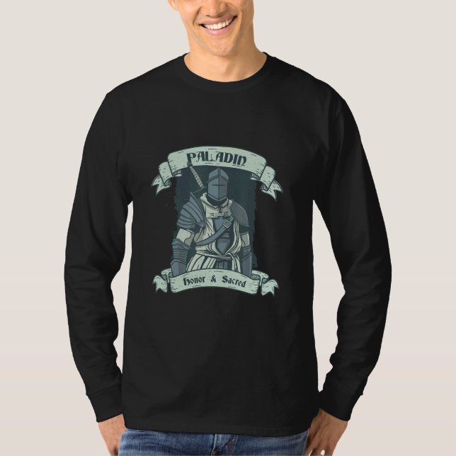 Paladin Knight Fantasy Roleplay Dungeons Rpg Ga T-Shirt (Vorderseite)