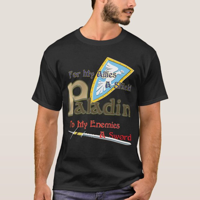 Paladin RPG-Klassen-Shirt T-Shirt (Vorderseite)
