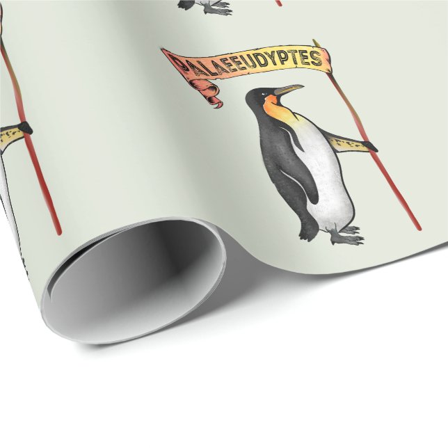 Paläeudyptes Extinct Pinguin Geschenkpapier (Rolleneckpunkt)
