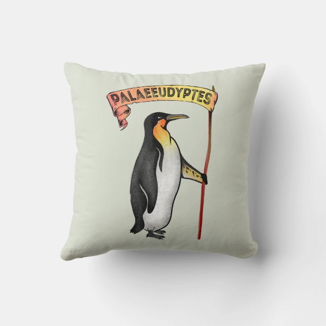 Paläeudyptes Extinct Pinguin Kissen (Rückseite)