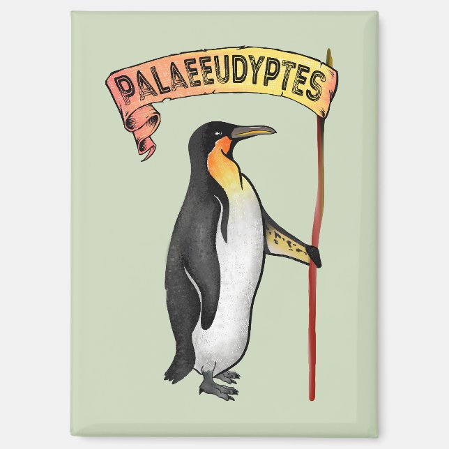 Paläeudyptes Extinct Pinguin Magnet (Vorderseite)