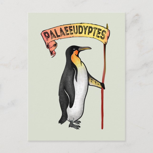 Paläeudyptes Extinct Pinguin Postkarte (Vorderseite)