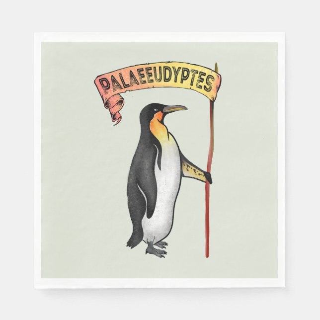 Paläeudyptes Extinct Pinguin Serviette (Vorderseite)