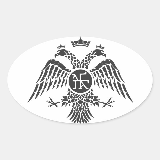 Palaiologos Eagle Ovaler Aufkleber (Vorderseite)