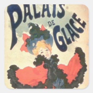 Palais de Glace, Champions Elysees, Paris, 1894 Quadratischer Aufkleber