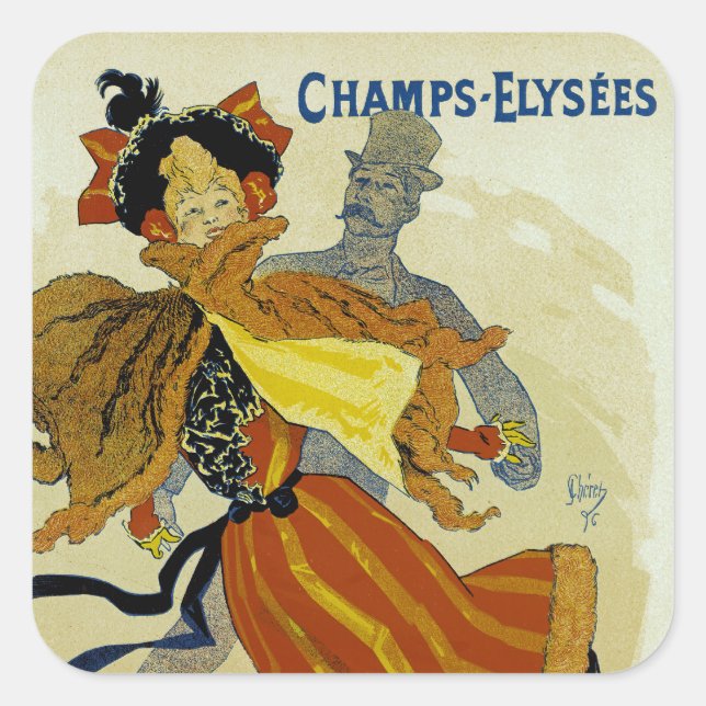 Palais de Glace Quadratischer Aufkleber (Vorderseite)