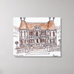 Palais de Justice Gerichtsgebäude Rennes, Bretag Leinwanddruck