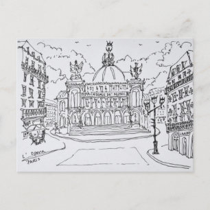 Palais Garnier Opernhaus   Paris, Frankreich Postkarte