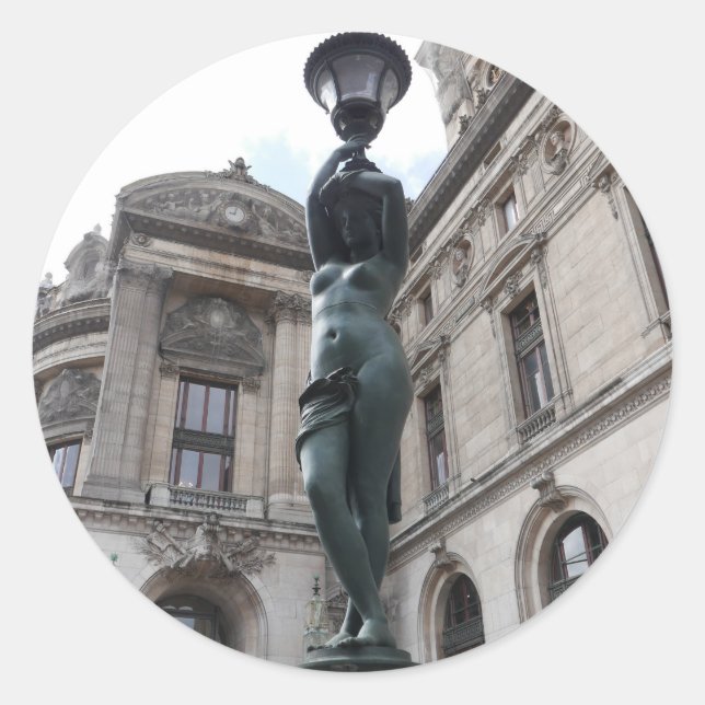 Palais Garnier. Paris. Frankreich. Runder Aufkleber (Vorderseite)