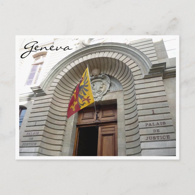 Palais Justice Geneva Postkarte (Vorderseite)