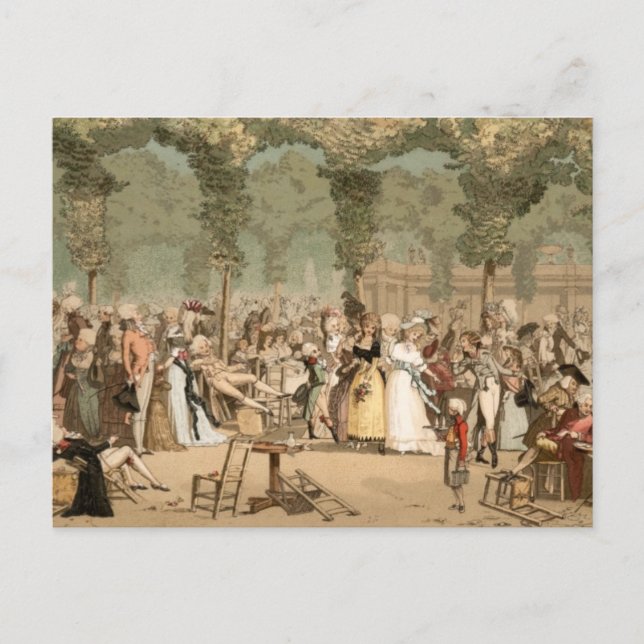 Palais Royal Aristocrats Garden 1700 Postkarte (Vorderseite)