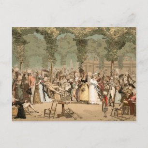 Palais Royal Französische Adelige Garten 1700er Postkarte