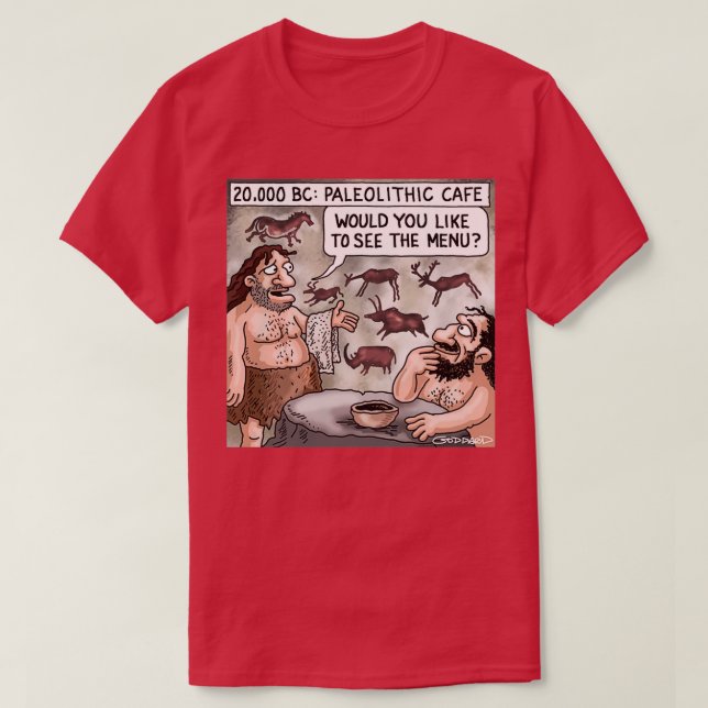 Paläolithisches Café T-Shirt (Design vorne)