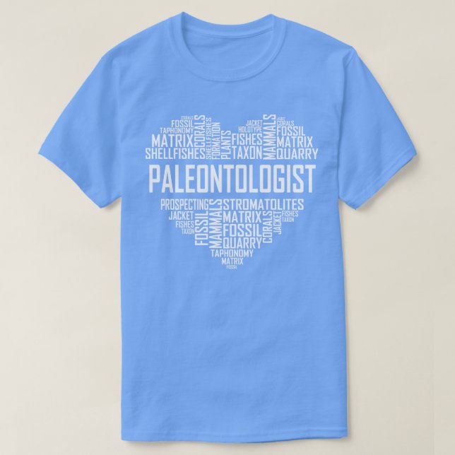 Paläontologe Herz T-Shirt (Design vorne)