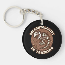 Paläontologe in Ausbildung von Dinosaurier Fossil Schlüsselanhänger