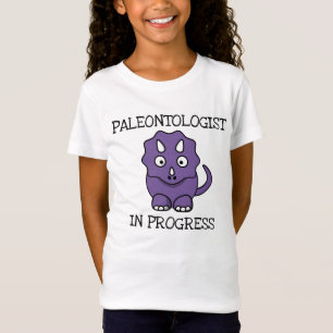 Paläontologe in Progress Lila Triceratops Girl T-Shirt