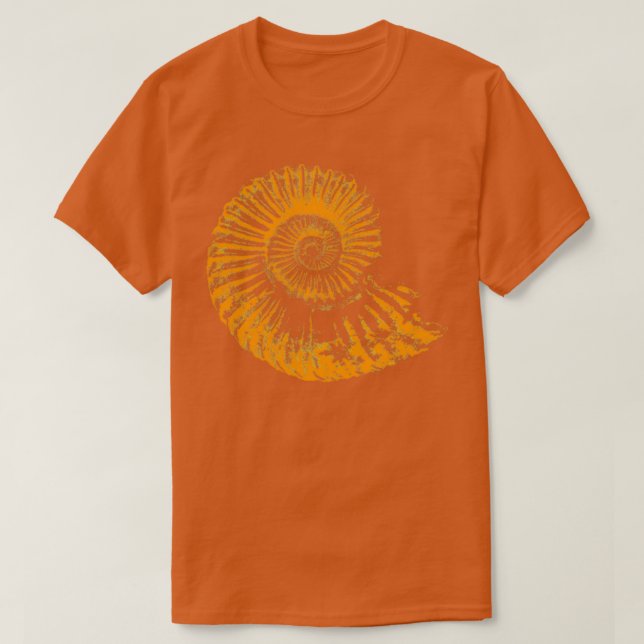 Paläontologen Geschenkidee Ammoniten Fossil T-Shirt (Design vorne)