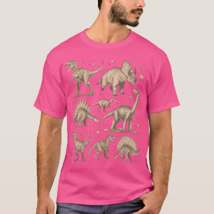 Paläontologie Dinosaur Nerdy Science Teacher Vinta T-Shirt