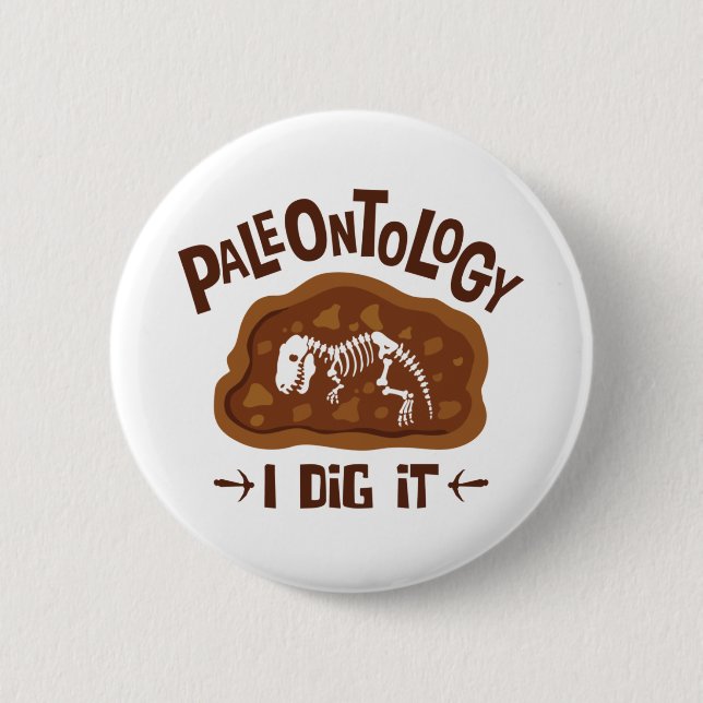 Paläontologie I Dig It Paläontologe Dinosaurier Bo Button (Vorderseite)