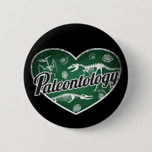 Paläontologie Retro Herzerkrankung Liebe Button