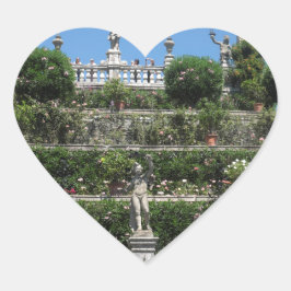 Palast Borromeo in Stresa, Italien Herz-Aufkleber