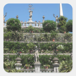 Palast Borromeo in Stresa, Italien Quadratischer Aufkleber