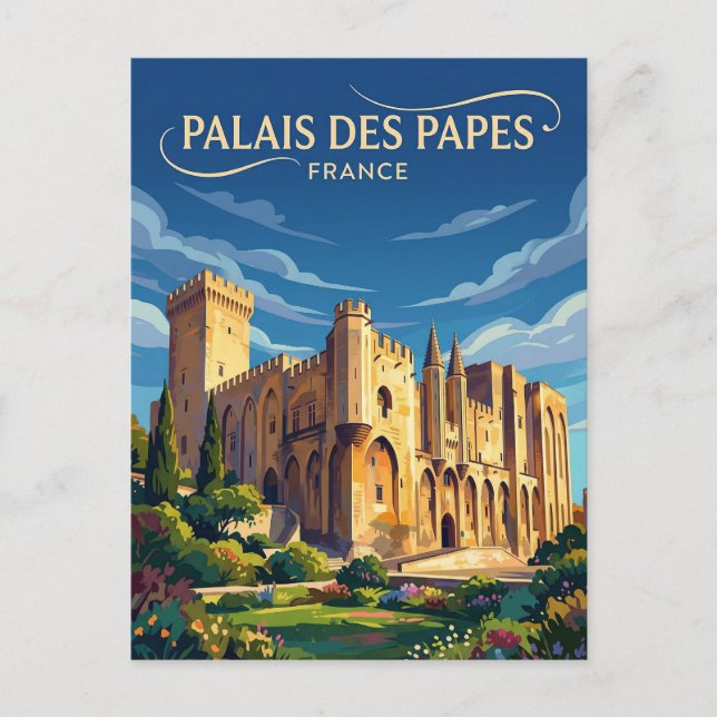Palast der Päpste Frankreich Postkarte (Vorderseite)