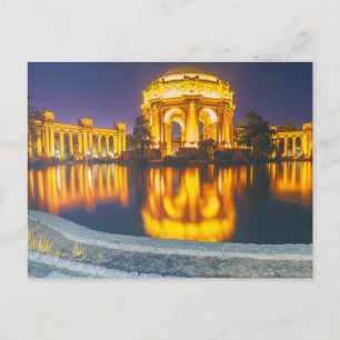 Palast der Schönen Künste bei Nacht Postkarte