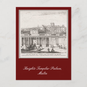 Palast der Tempelritter, Malta Postkarte