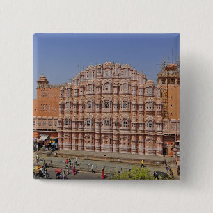 Palast der Winde (Hawa Mahal), Jaipur, Indien, Button
