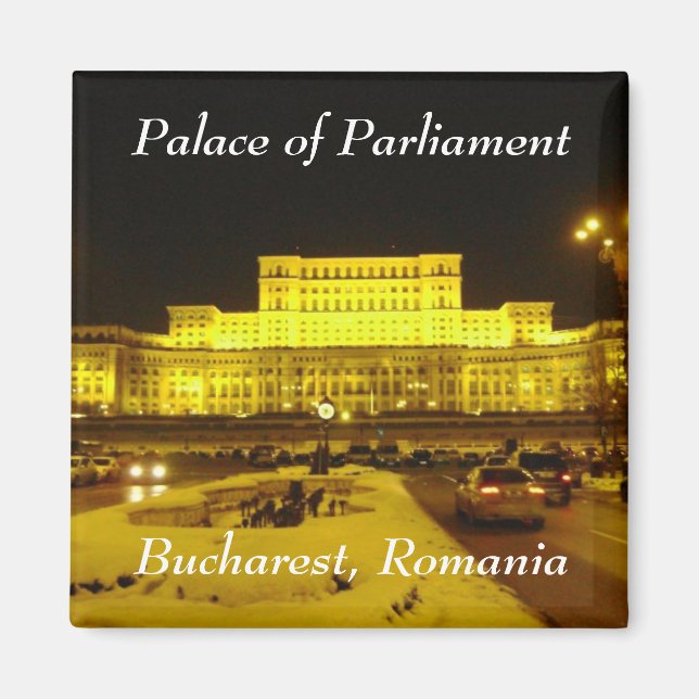 Palast des Parlaments, Bukarest, Rumänien Magnet (Vorne)