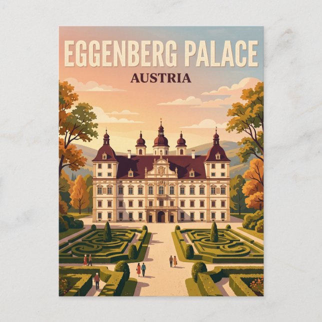 Palast Eggenberg Österreich Postkarte (Vorderseite)