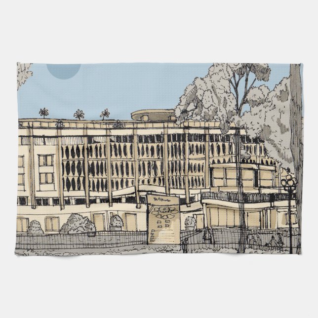 Palast Saigon Vietnam Geschirrtuch (Horizontal)