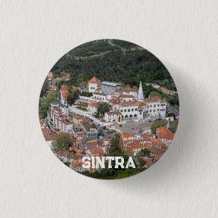 Palast Sintra von oben in Sintra, Portugal Button