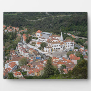 Palast Sintra von oben in Sintra, Portugal Fotoplatte