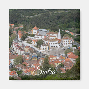 Palast Sintra von oben in Sintra, Portugal Magnet