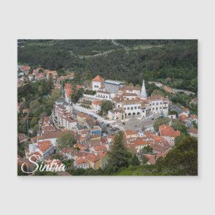 Palast Sintra von oben in Sintra, Portugal Magnetkarte