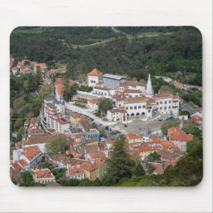 Palast Sintra von oben in Sintra, Portugal Mousepad