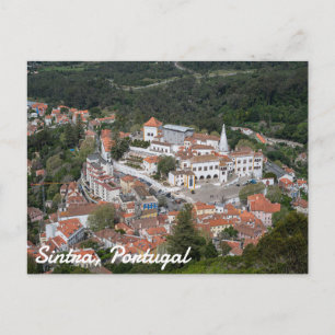 Palast Sintra von oben in Sintra, Portugal Postkarte