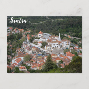 Palast Sintra von oben in Sintra, Portugal Postkarte