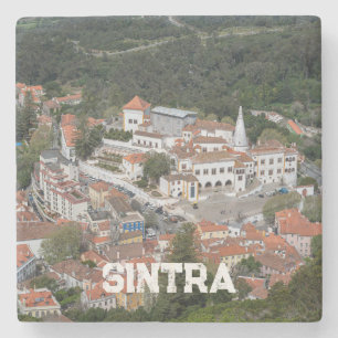 Palast Sintra von oben in Sintra, Portugal Steinuntersetzer