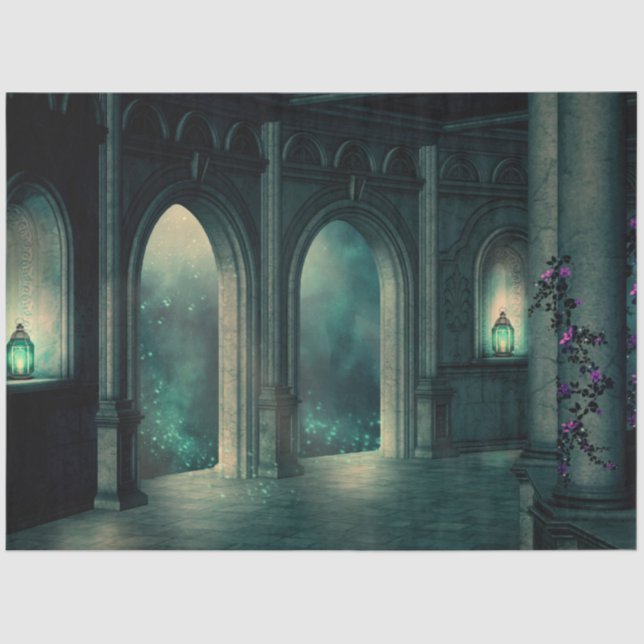 Palast Türen Gothic 20x30 Dekoupage Tissue Seidenpapier (Vorderseite)