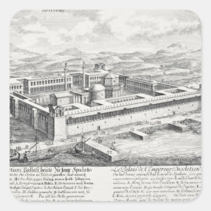 Palast von Diocletian (245-313), Spalte, Quadratischer Aufkleber