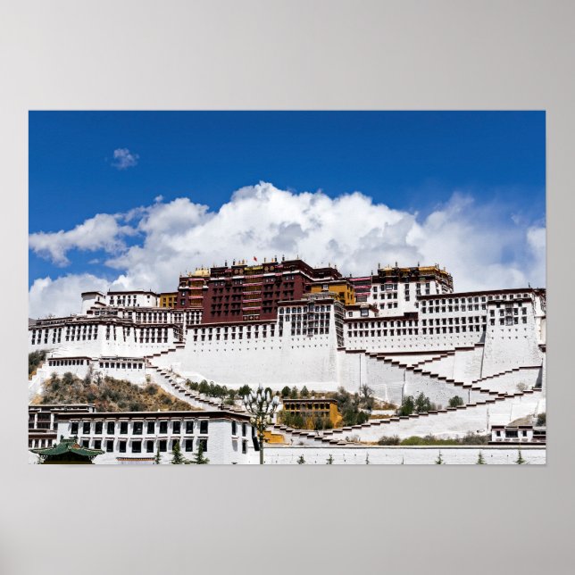 Palast von Potala in Lhasa - Tibet Poster (Vorne)