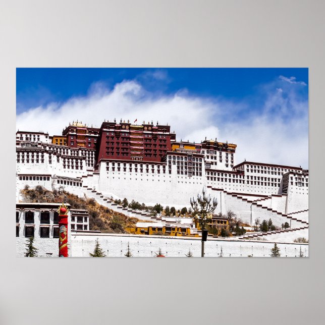 Palast von Potala in Lhasa - Tibet Poster (Vorne)