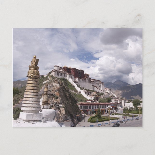 Palast von Potala in Tibet Postkarte (Vorderseite)